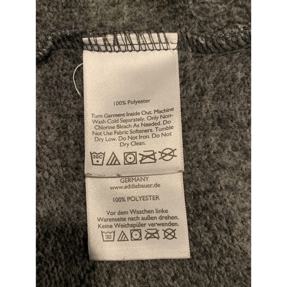 Eddie Bauer Men Grey Radiator Fleece Pullover Thick‎ Sweater 1/2 1/4 Zip 2XL XXL - Picture 5 of 7